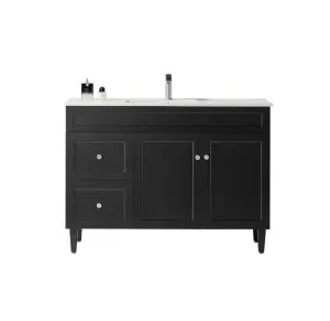 Ceto Harrington Matte Black 1200mm Single Bowl Floor Standing Vanity (Available In Left And Right Hand Drawer) by Poseidon, a Vanities for sale on Style Sourcebook