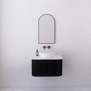 Riva Bergen Matte Black 750mm Single Bowl Wall Hung Vanity by Riva, a Vanities for sale on Style Sourcebook