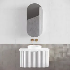 Riva Bergen Matte White 750mm Single Bowl Wall Hung Vanity by Riva, a Vanities for sale on Style Sourcebook