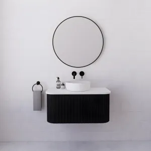 Riva Bergen Matte Black 900mm Single Bowl Wall Hung Vanity by Riva, a Vanities for sale on Style Sourcebook