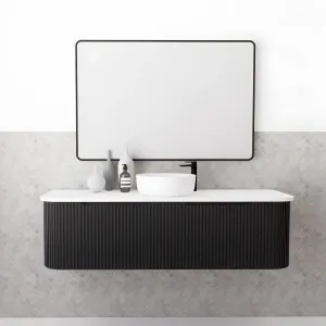 Riva Bergen Matte Black 1500mm Single Bowl Wall Hung Vanity by Riva, a Vanities for sale on Style Sourcebook