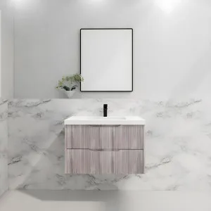 Riva Bali White Oak 900mm Single Bowl Wall Hung Vanity by Riva, a Vanities for sale on Style Sourcebook