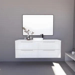 Riva Bali Matte White 1500mm Single Bowl Wall Hung Vanity by Riva, a Vanities for sale on Style Sourcebook