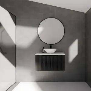 Riva Vienna Matte Black 750mm Single Bowl Wall Hung Vanity by Riva, a Vanities for sale on Style Sourcebook