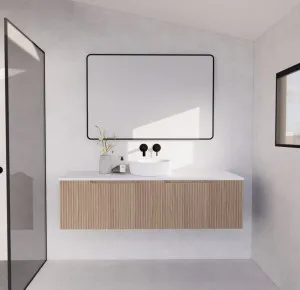 Riva Vienna American Oak 1500mm Single Bowl Wall Hung Vanity by Riva, a Vanities for sale on Style Sourcebook