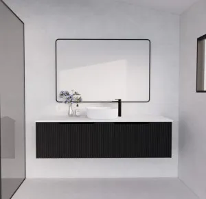 Riva Vienna Matte Black 1500mm Single Bowl Wall Hung Vanity by Riva, a Vanities for sale on Style Sourcebook