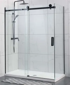 Covey Wall to Wall Frameless Sliding Door Black by Covey, a Shower Screens & Enclosures for sale on Style Sourcebook