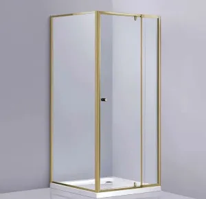 Covey Semi-Frameless Pivotal Door Brushed Gold by Covey, a Shower Screens & Enclosures for sale on Style Sourcebook