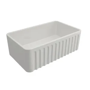 Turner Hastings Novi Ribbed Farmhouse Butler Sink Gloss White 765mm by Turner Hastings, a Basins for sale on Style Sourcebook