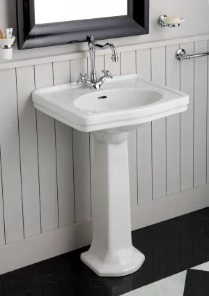 Turner Hastings Claremont Basin & Pedestal Gloss White 580mm X 875mm by Turner Hastings, a Basins for sale on Style Sourcebook