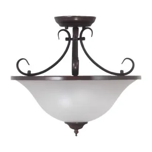 Gaston II Steel & Glass Flush Mount Ceiling Light, Bronze by Oriel Lighting, a Spotlights for sale on Style Sourcebook