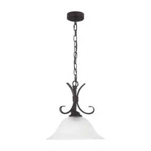 Gaston II Steel & Glass Downward Pendant Light, Bronze by Oriel Lighting, a Pendant Lighting for sale on Style Sourcebook