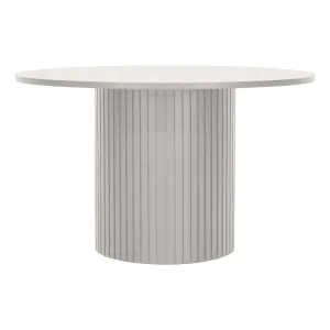 Gabino Round Dining Table 130cm in White by OzDesignFurniture, a Dining Tables for sale on Style Sourcebook