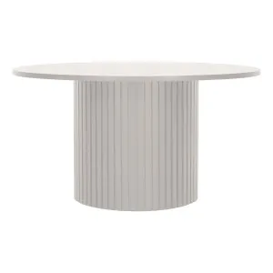 Gabino Round Dining Table 150cm in White by OzDesignFurniture, a Dining Tables for sale on Style Sourcebook