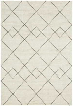 Zane Ivory Tribal Pattern Wool Rug by Miss Amara, a Shag Rugs for sale on Style Sourcebook