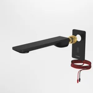 Urbane II Sensor 180mm Wall Outlet Trim Kit | Made From Brass In Matte Black By Caroma by Caroma, a Bathroom Taps & Mixers for sale on Style Sourcebook