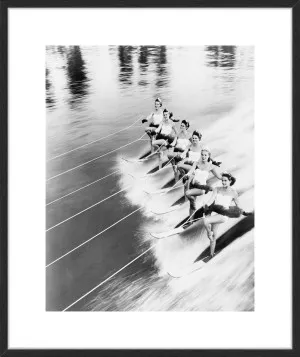 ROW OF WOMEN WATER SKIING by La Grolla, a Prints for sale on Style Sourcebook