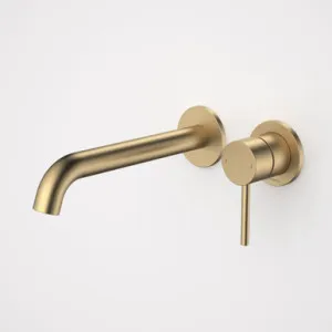 Liano II Wash Basin/Bath Mixer Round Cover Plates X2 210mm Brushed Lead Free | Made From Brass/Brushed Brass By Caroma by Caroma, a Bathroom Taps & Mixers for sale on Style Sourcebook