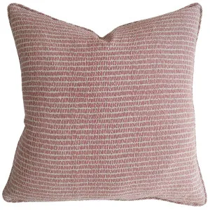 Aboriginal Linen Cushion 55cm Square - Dashed Red by Macey & Moore, a Cushions, Decorative Pillows for sale on Style Sourcebook