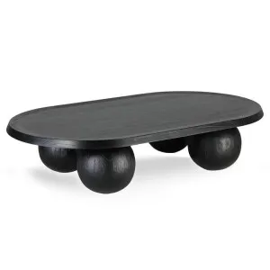 Maxine 1.4m Elm Oval Coffee Table - Full Black by Interior Secrets - AfterPay Available by Interior Secrets, a Coffee Table for sale on Style Sourcebook