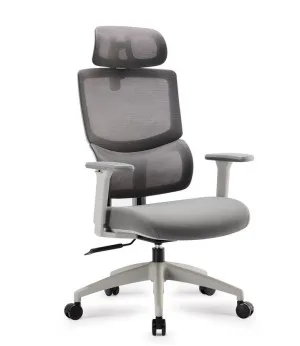 Furrow Mesh Ergonomic Office Chair with Headrest - Grey by Interior Secrets - AfterPay Available by Interior Secrets, a Chairs for sale on Style Sourcebook