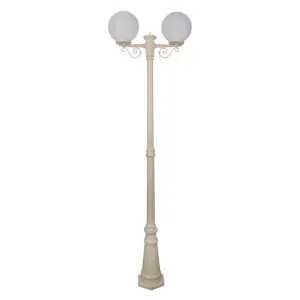 Siena Italian Made IP43 Exterior Post Light, Tall, 2 Light, 25cm, Beige by Domus Lighting, a Lanterns for sale on Style Sourcebook