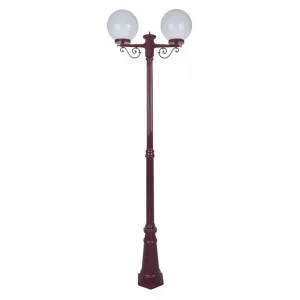 Siena Italian Made IP43 Exterior Post Light, Tall, 2 Light, 25cm, Burgundy by Domus Lighting, a Lanterns for sale on Style Sourcebook