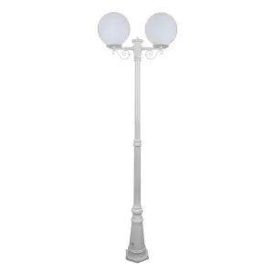 Siena Italian Made IP43 Exterior Post Light, Tall, 2 Light, 30cm, White by Domus Lighting, a Lanterns for sale on Style Sourcebook