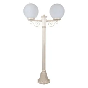 Siena Italian Made IP43 Exterior Post Light, Short, 2 Light, 25cm, Beige by Domus Lighting, a Lanterns for sale on Style Sourcebook