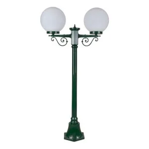 Siena Italian Made IP43 Exterior Post Light, Short, 2 Light, 25cm, Green by Domus Lighting, a Lanterns for sale on Style Sourcebook
