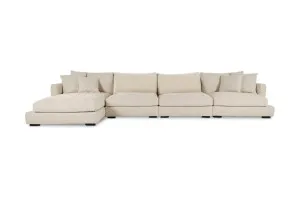 Long Beach 4pc Left Chaise Sofa, Sienna Natural, by Lounge Lovers by Lounge Lovers, a Sofas for sale on Style Sourcebook