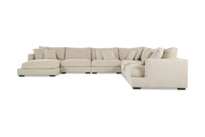 Long Beach 6pc Left Chaise Sofa, Sienna Natural, by Lounge Lovers by Lounge Lovers, a Sofas for sale on Style Sourcebook