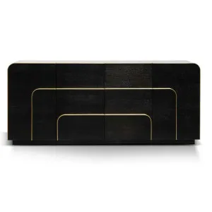 Coco Art Deco Buffet Cabinet - Textured Espresso Black 2m by Calibre Furniture, a Sideboards, Buffets & Trolleys for sale on Style Sourcebook