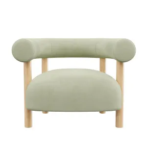 Rocco Armchair - Sage Green Velvet by Urban Road, a Chairs for sale on Style Sourcebook