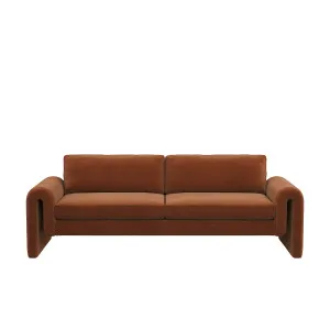 Kole Sofa - Burnt Caramel Velvet by Urban Road, a Sofas for sale on Style Sourcebook