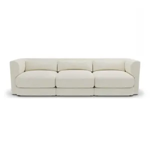 Santa Monica Modular Armless Sofa Boucle Ecru White - 3 Seater by James Lane, a Sofas for sale on Style Sourcebook