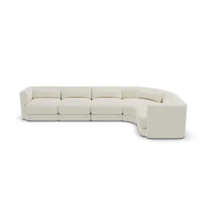 Santa Monica Modular Corner Sofa Boucle Ecru White - 5 Seater by James Lane, a Sofas for sale on Style Sourcebook