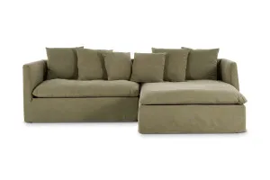 Santa Monica Right Chaise Sofa, Green, by Lounge Lovers by Lounge Lovers, a Sofas for sale on Style Sourcebook