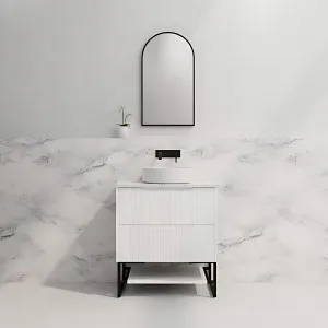 Riva Bali Matte White 750mm Single Bowl Floor Standing Vanity by Riva, a Vanities for sale on Style Sourcebook