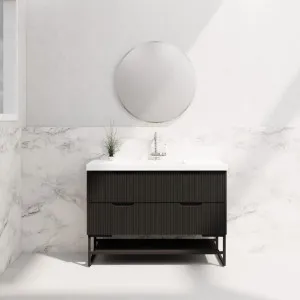 Riva Bali Matte Black 1200mm Single Bowl Floor Standing Vanity by Riva, a Vanities for sale on Style Sourcebook