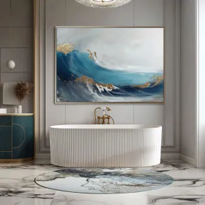 Riva Oslo V-Groove Freestanding Bathtub Gloss White (Available In 1500mm And 1700mm) by Riva, a Bathtubs for sale on Style Sourcebook