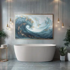 Riva Delta Super Slim Edge Freestanding Bathtub Matte White (Available In 1500mm And 1700mm) by Riva, a Bathtubs for sale on Style Sourcebook