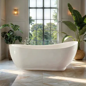 Riva Bella Freestanding Bathtub Gloss White (Available In 1500mm And 1700mm) by Riva, a Bathtubs for sale on Style Sourcebook