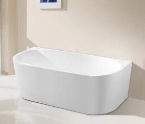 Riva Dana Back To Wall Bathtub Gloss White (Available In 1500mm And 1600mm by Riva, a Bathtubs for sale on Style Sourcebook