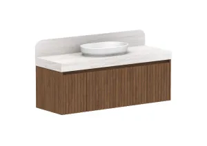 Harper 1435 Centre Bowl Vanity, Wall Hung, Florentine Walnut by ADP, a Vanities for sale on Style Sourcebook