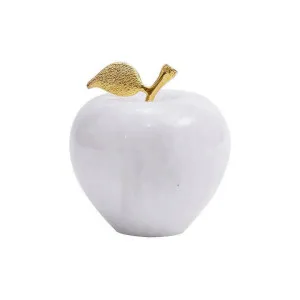 Marini Marble Apple Paper Weight, White by Marble Realm, a Desk Decor for sale on Style Sourcebook
