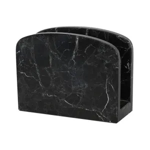 Orvieto Marble Napkin Holder, Black by Marble Realm, a Napkins for sale on Style Sourcebook