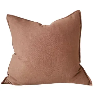 Millard Linen Cotton Cushion 55cm Square - Nimes Nutmeg by Macey & Moore, a Cushions, Decorative Pillows for sale on Style Sourcebook