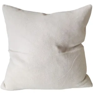 Madeleine Linen Cushion 55cm Square - Off White with White Piping by Macey & Moore, a Cushions, Decorative Pillows for sale on Style Sourcebook