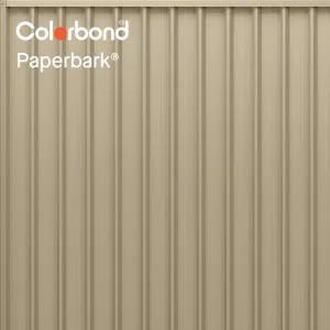 Paperbark® (Classic Finish - Fencing Range) by COLORBOND® steel, a Steel Fencing for sale on Style Sourcebook